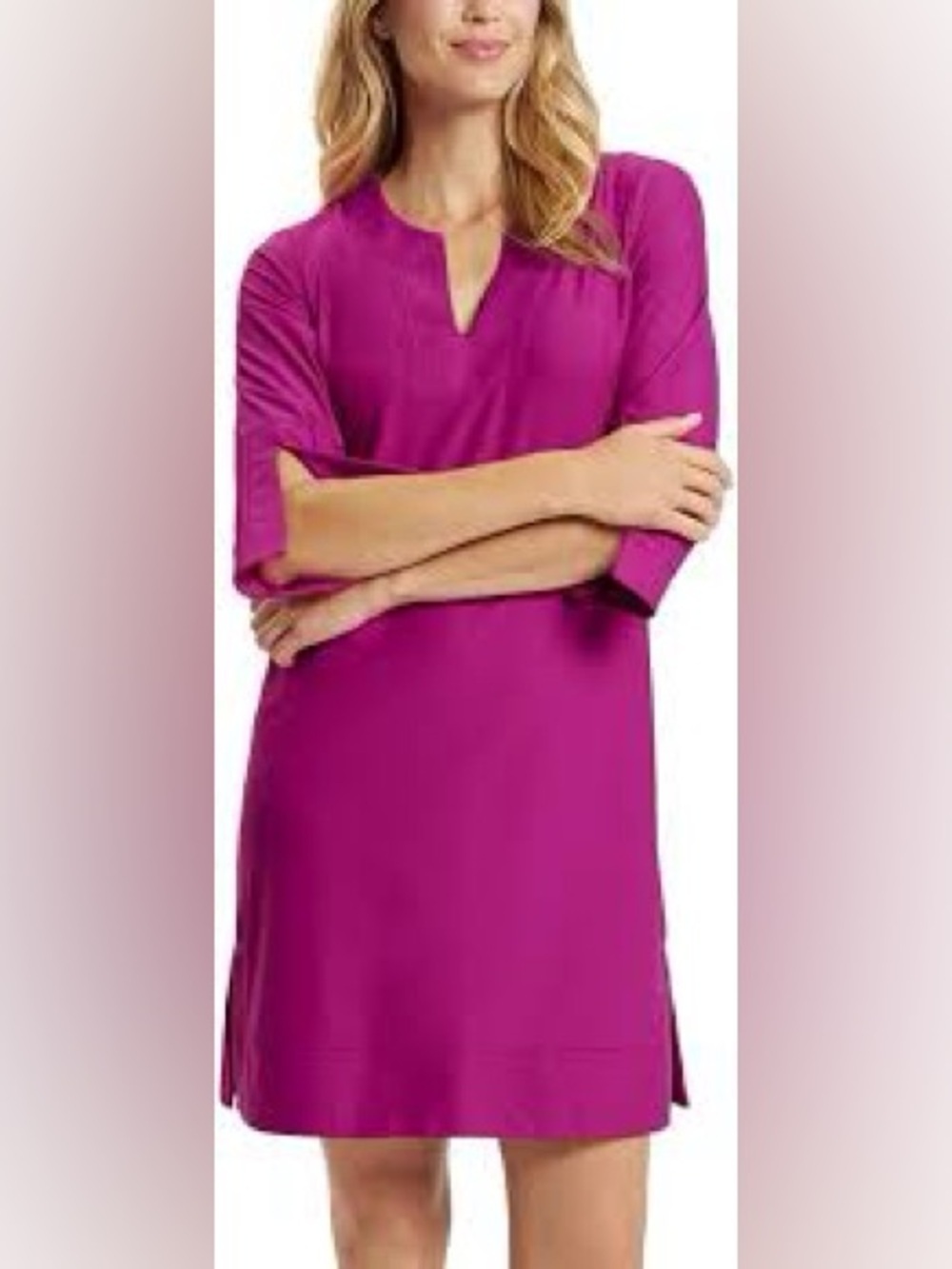Jude Connally Megan Hot Pink Shift Dress. XL